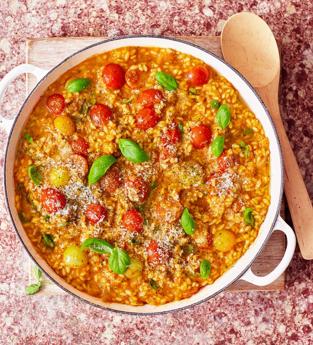 Creamy tomato risotto